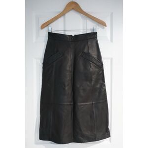 Kobi Halperin Leather Midi Skirt, Size 2